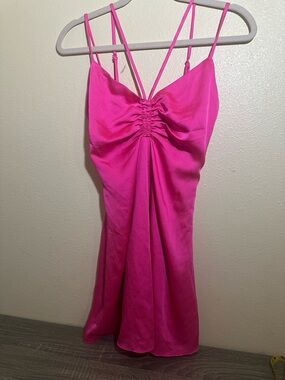 Vici Hot Pink Spaghetti Strap Mini Dress, size small